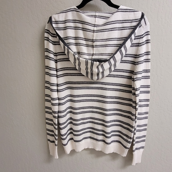 Lou & Grey Knit Cashmere Striped Hooded sweater Small - Picture 4 of 14